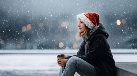 As a result of winter's cold, harshness, and warmth, holidays merge into one moment. The concept of loneliness and social support.の素材