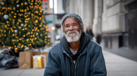 As a result of winter's cold, harshness, and warmth, holidays merge into one moment. The concept of loneliness and social support.の素材