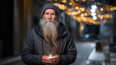 As a result of winter's cold, harshness, and warmth, holidays merge into one moment. The concept of loneliness and social support.の素材