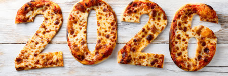 Happy new year 2026 - festive new year party background greeting card with text - Golden yellow fireworks in dark black night.の素材