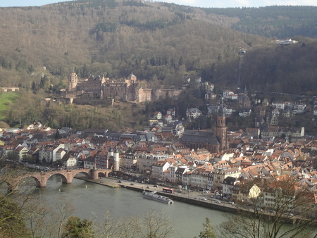 view over beautiful heidelbergの写真素材