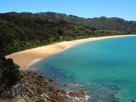 wonderful beach in tasman national parkの写真素材