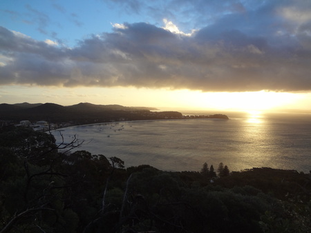 beautiful sunset in australian winterの写真素材