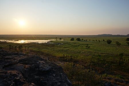 Sunset at Ubirrの写真素材