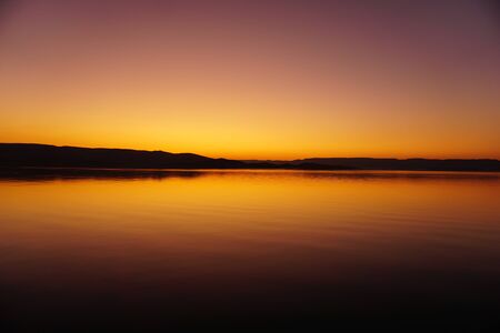 Sunset at Lake Argyleの写真素材