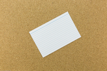 piece of note on cork boardの写真素材