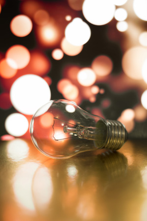 An old lamp on a beautiful luminous backgroundの写真素材