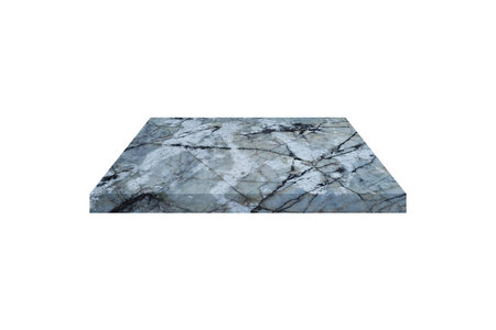 Natural rock shelf isolated on white background