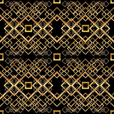 Gold and black geometric ethnic seamless pattern for background.の写真素材