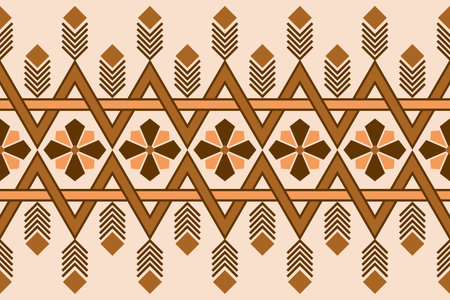 Ethnic boho seamless pattern. Tribal vector texture. Aztec style. Geometric ornament. Folk motif. Can be used for wallpaper, textile, wrapping, web page background.のイラスト素材