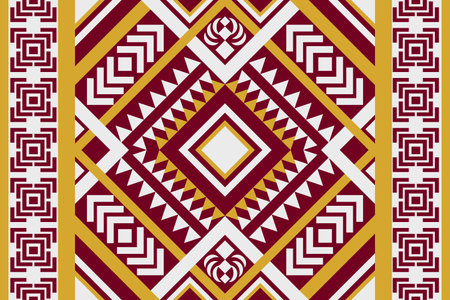 Seamless African pattern. Ethnic ornament on the carpet. Aztec style. Geometric mosaic on the tile,...