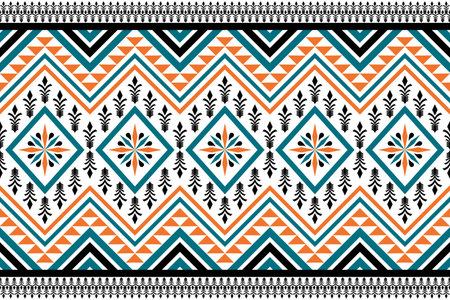 Geometric ethnic aztec pattern. Seamless vector background.のイラスト素材