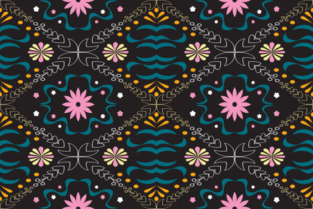 Seamless floral pattern. Vintage decorative elements. Hand drawn background. Islam, Arabic, Indian, ottoman motifs. Perfect for printing on fabric or paperのイラスト素材