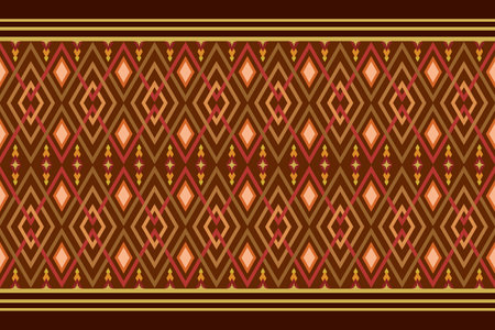 Seamless African pattern. Ethnic ornament on the carpet. Aztec style. Tribal ethnic texture. Vector illustration for web design or print.のイラスト素材