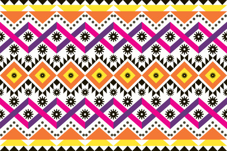 Seamless pattern with ethnic aztec ornament. Vector illustration.のイラスト素材