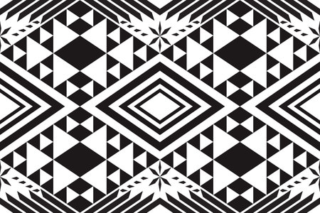 Ethnic boho seamless pattern. Tribal aztec ornament. Folk motif. Textile rapport.のイラスト素材