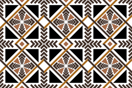 Ethnic boho seamless pattern. Tribal pattern. Folk motif. Textile rapport.のイラスト素材