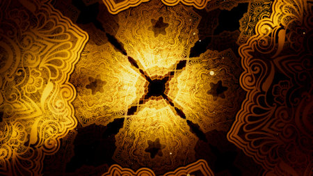 3D illustration Background for advertising and wallpaper in islamic pattern and ramadan scene. 3D...