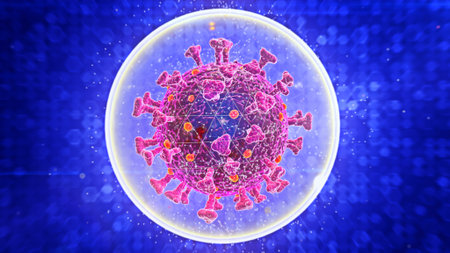 3D illustration Background for advertising and wallpaper in health and microbiology scene. 3D...
