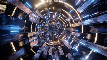 3D illustration Background for advertising and wallpaper in sci fi and technology innovation scene. 3D rendering in decorative concept.の写真素材