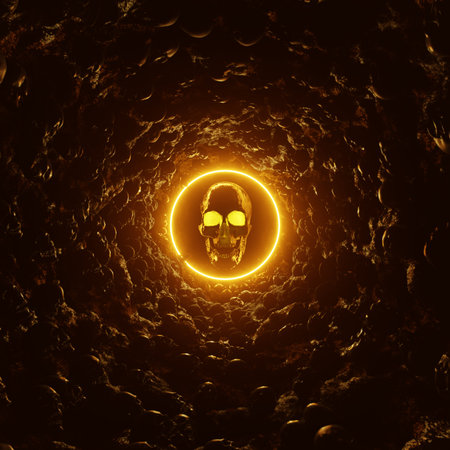 3D illustration Background for advertising and wallpaper in halloween and horror scene. 3D rendering...