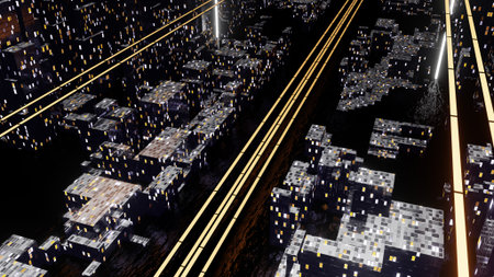 3D illustration Background for advertising and wallpaper in sci fi and technology innovation scene....