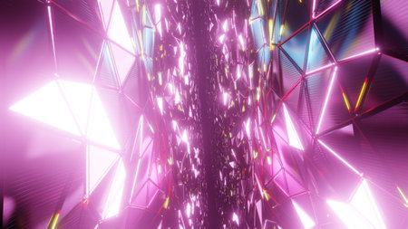 3D illustration Background for advertising and wallpaper in 90s retro and sci fi pop art scene. 3D...