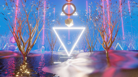 3D illustration Background for advertising and wallpaper in festival  and celebrate scene. 3D rendering in decorative concept.の写真素材