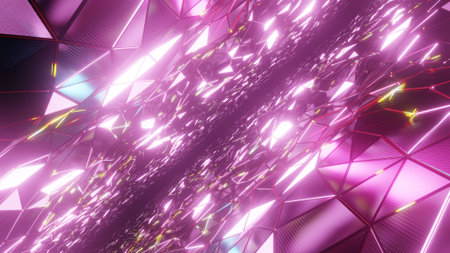 3D illustration Background for advertising and wallpaper in sci fi and retro scene. 3D rendering in...