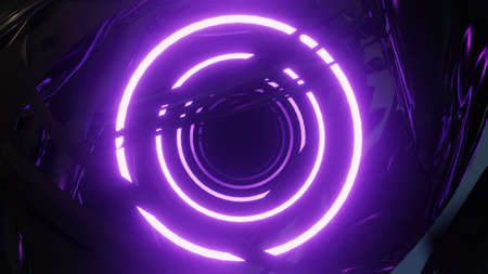 3D illustration Background for advertising and wallpaper in retro and sci fi cyberpunk scene. 3D rendering in decorative concept.の写真素材