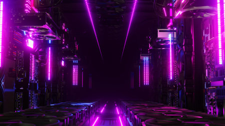 3D illustration Background for advertising and wallpaper in sci fi and technology innovation scene....