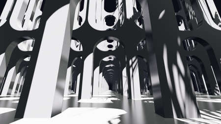 3D illustration Background for advertising and wallpaper in architecture and building scene. 3D rendering in decorative concept.の写真素材