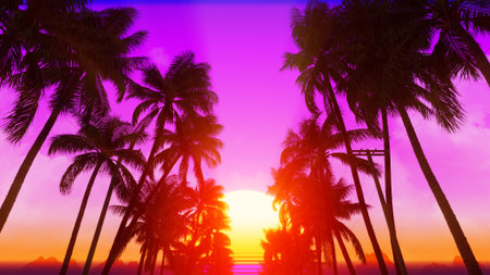 3D illustration Background for advertising and wallpaper in 80s retro and sci fi pop art scene. 3D...