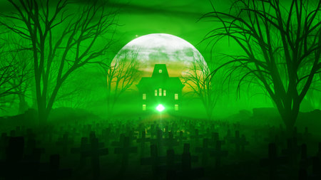 3D illustration Background for advertising and wallpaper in scary and horror scene. 3D rendering in decorative concept.の写真素材