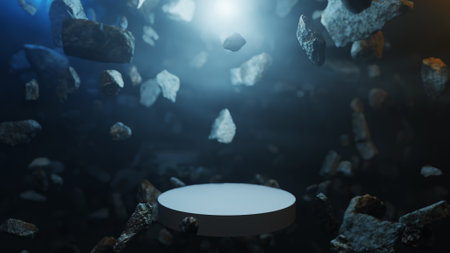 3D illustration Background for advertising and wallpaper in nature and advertising scene. 3D rendering in decorative conceptの写真素材