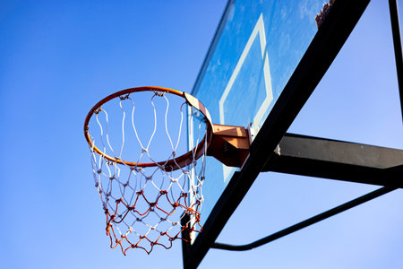 Outdoor Basketball Hoop, Backgrounds for advertisements and wallpapers in sport scenes and outdoor....