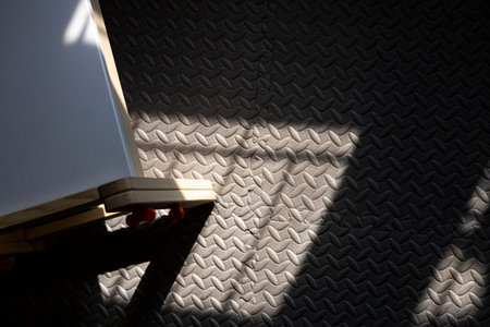Light And Shadows Falling On ground In A Room, Background for advertising and wallpaper in structure...