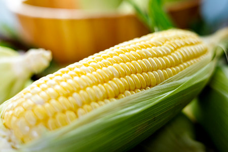 Grains Of Ripe Corn, Background for advertising and wallpaper in food and harvest sceneの写真素材