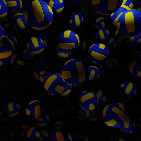 Volleyball Flying On Air, 3D illustration Background for advertising and wallpaper in volleyball and...