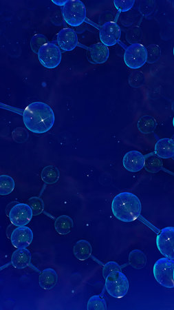 Nutrient Molecules in Deep Blue Sea, representing deep absorption and nourishment in skincare...