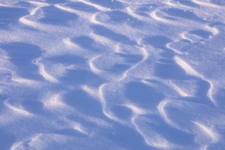 Snow winter texture background in very peri trendy violet color of the Yearの写真素材