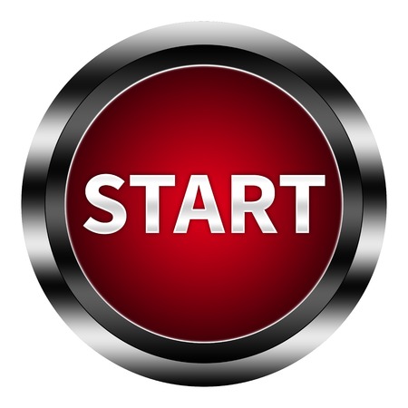 start button isolatedの写真素材