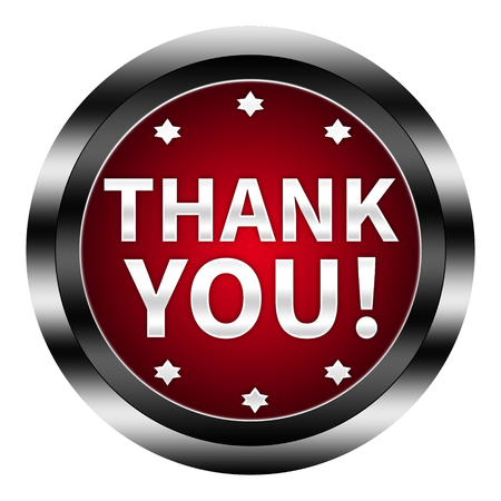 thank you button isolatedの写真素材