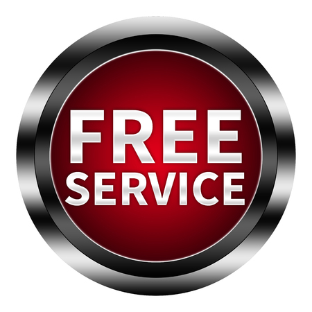 Free Services Button isolatedの写真素材