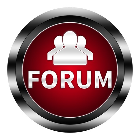 forum button isolatedの写真素材