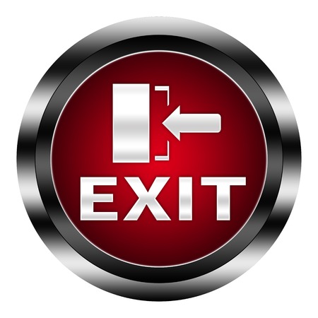 exit button isolatedの写真素材