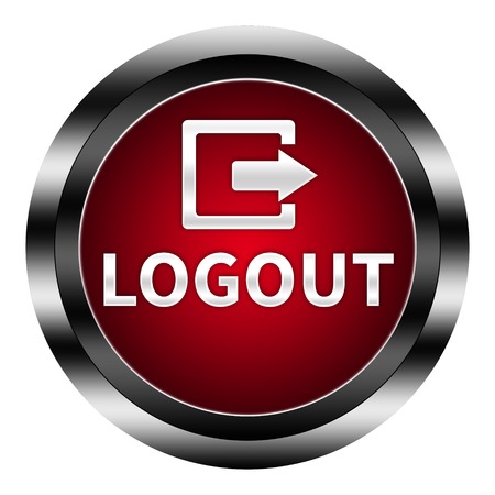 logout button isolatedの写真素材