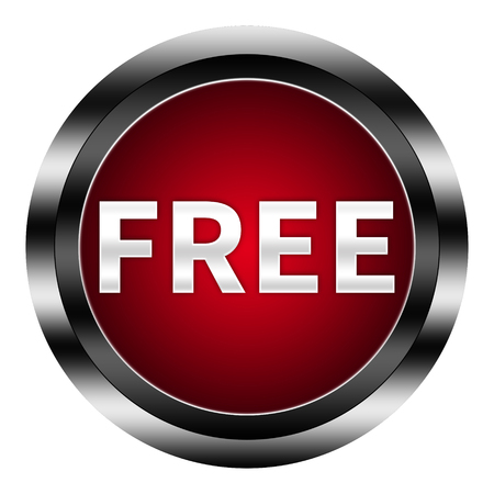 free button isolatedの写真素材