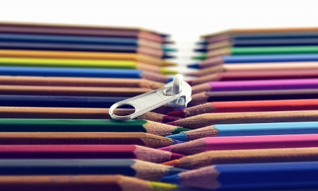 colour pencilsの写真素材