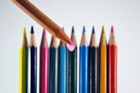 colour pencilsの写真素材